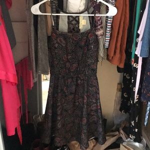 Urban Outfitters Laceup Paisley Dress